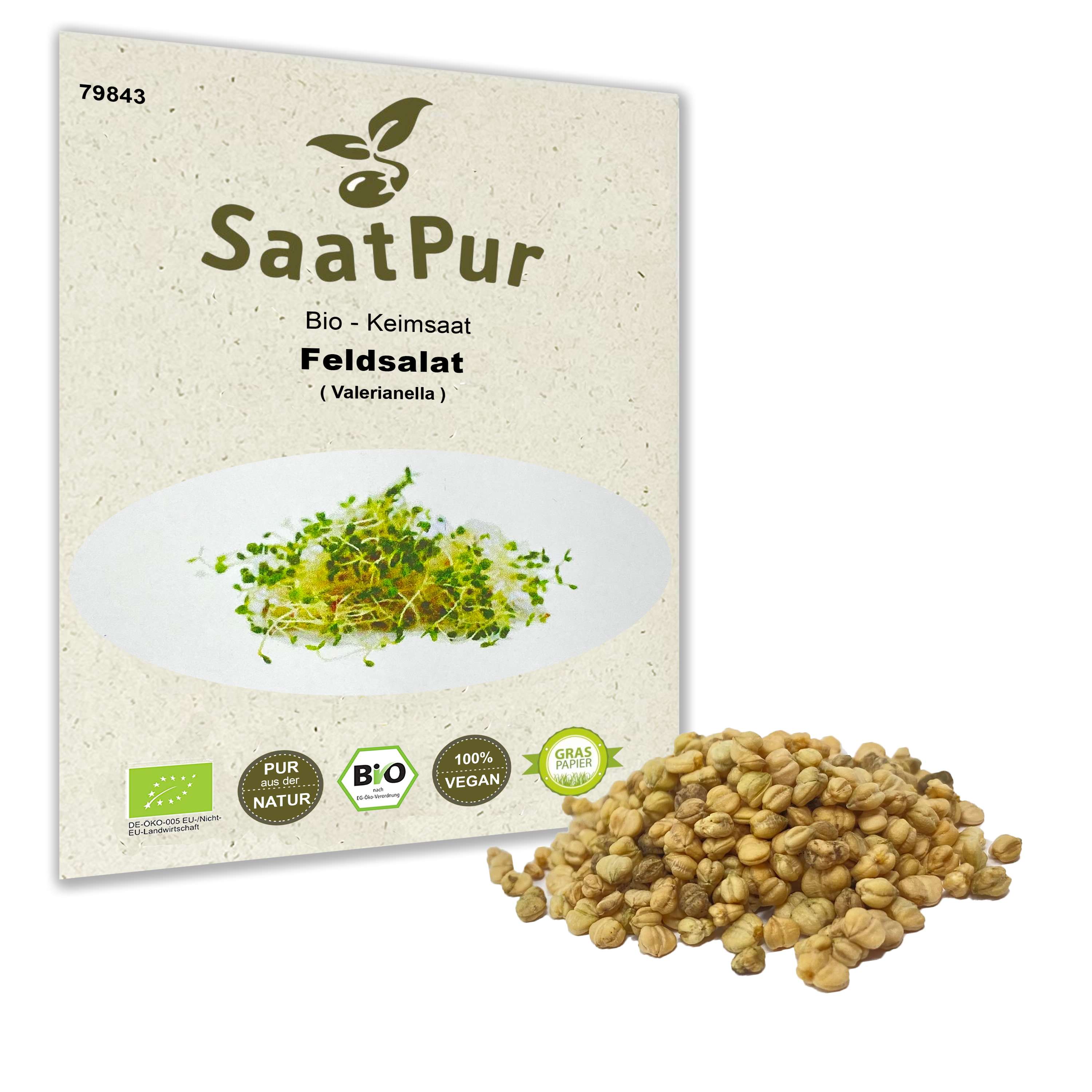 BIO Keimsprossen Feldsalat Keimsaat Microgreens