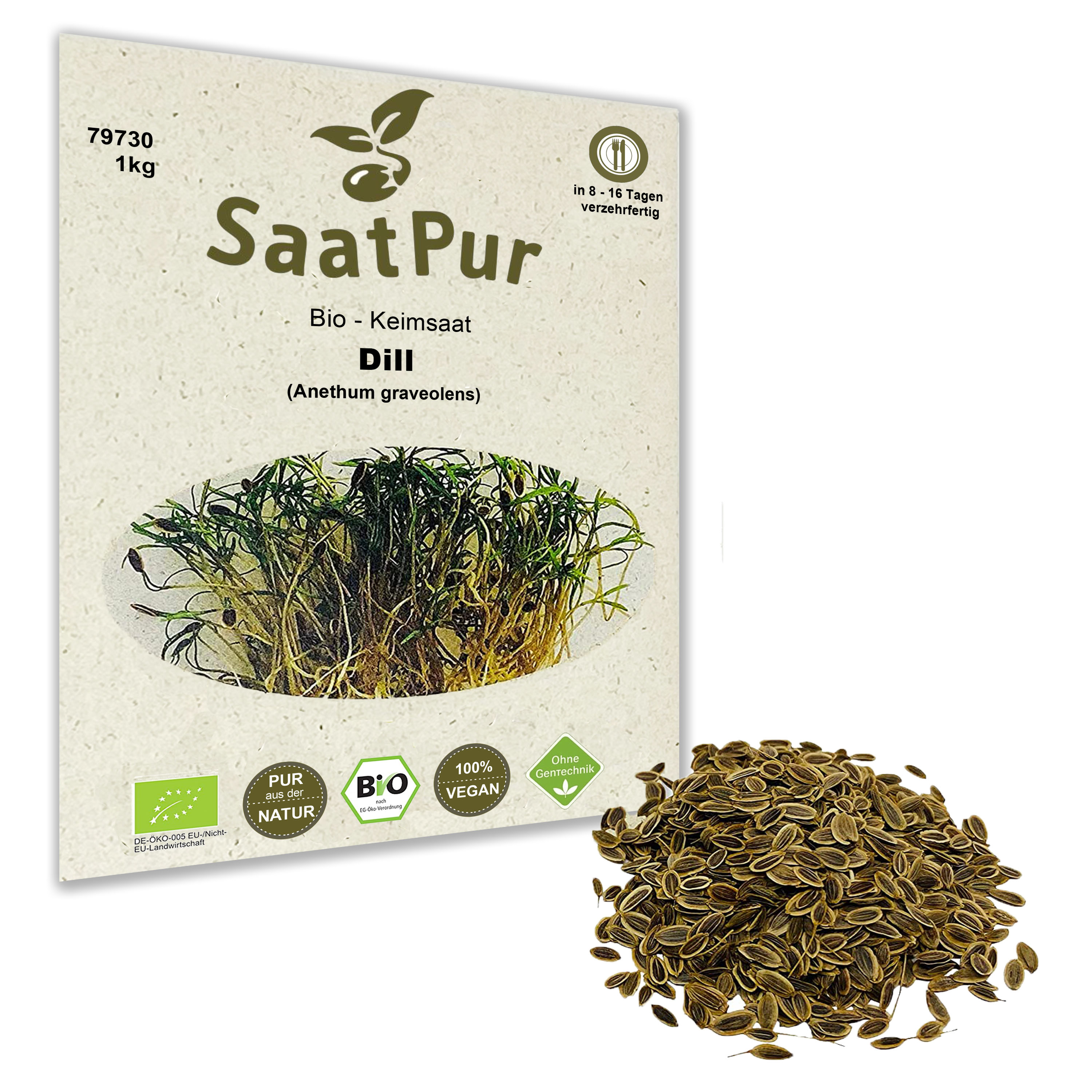 BIO Keimsaat für Sprossen Dill Samen Keimsprossen Microgreens Vegan Öko