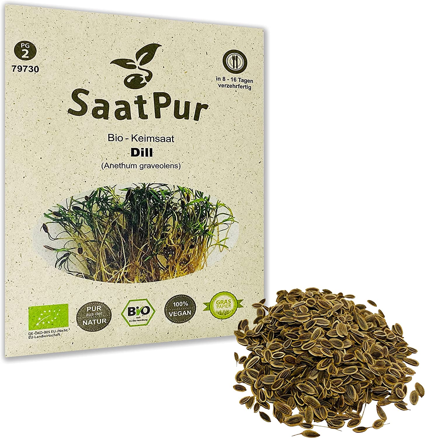 BIO Keimsprossen Dill Keimsaat Mikrogrün 25g