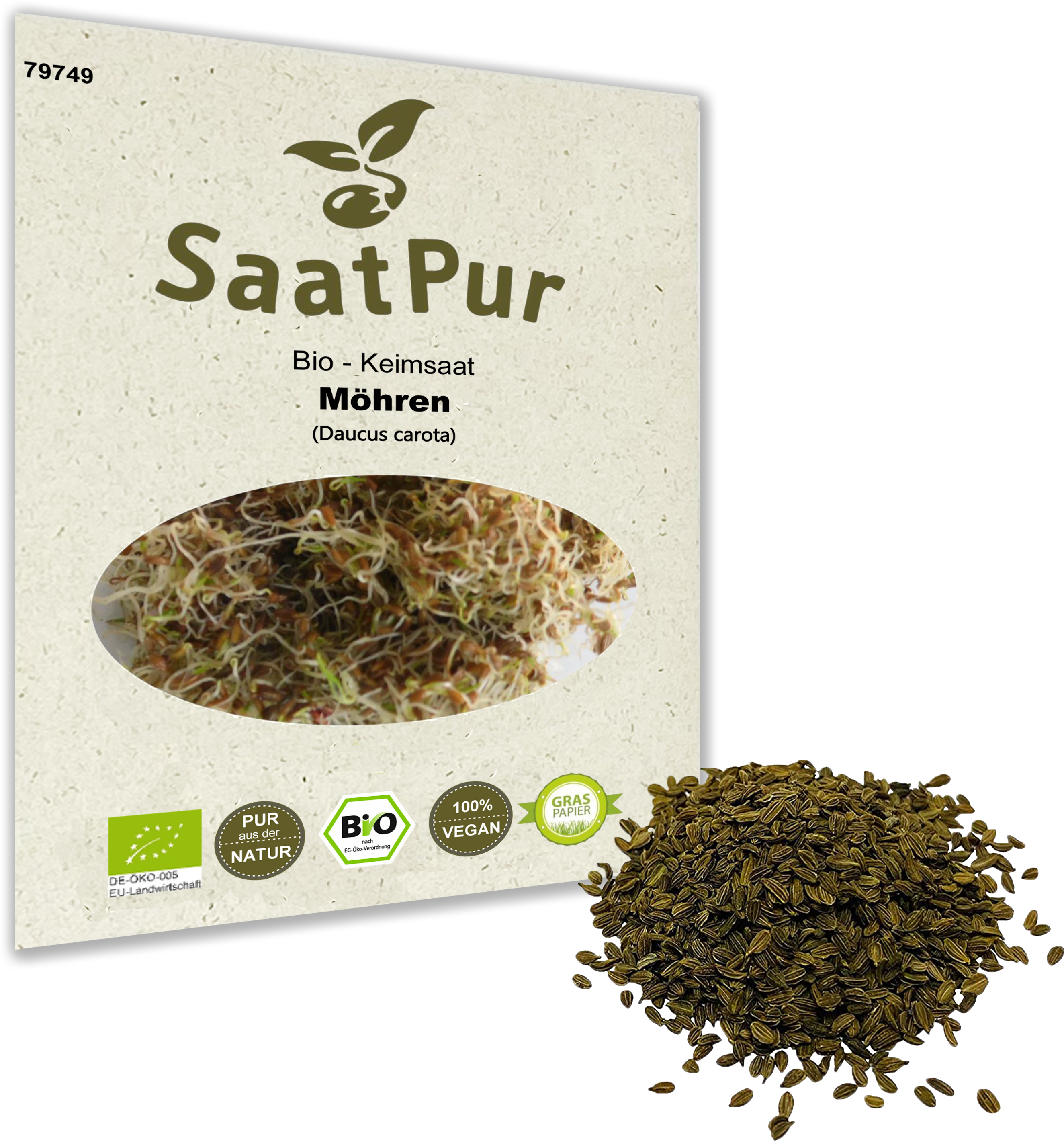 BIO Keimsprossen Möhren Keimsaat Microgreen 15g