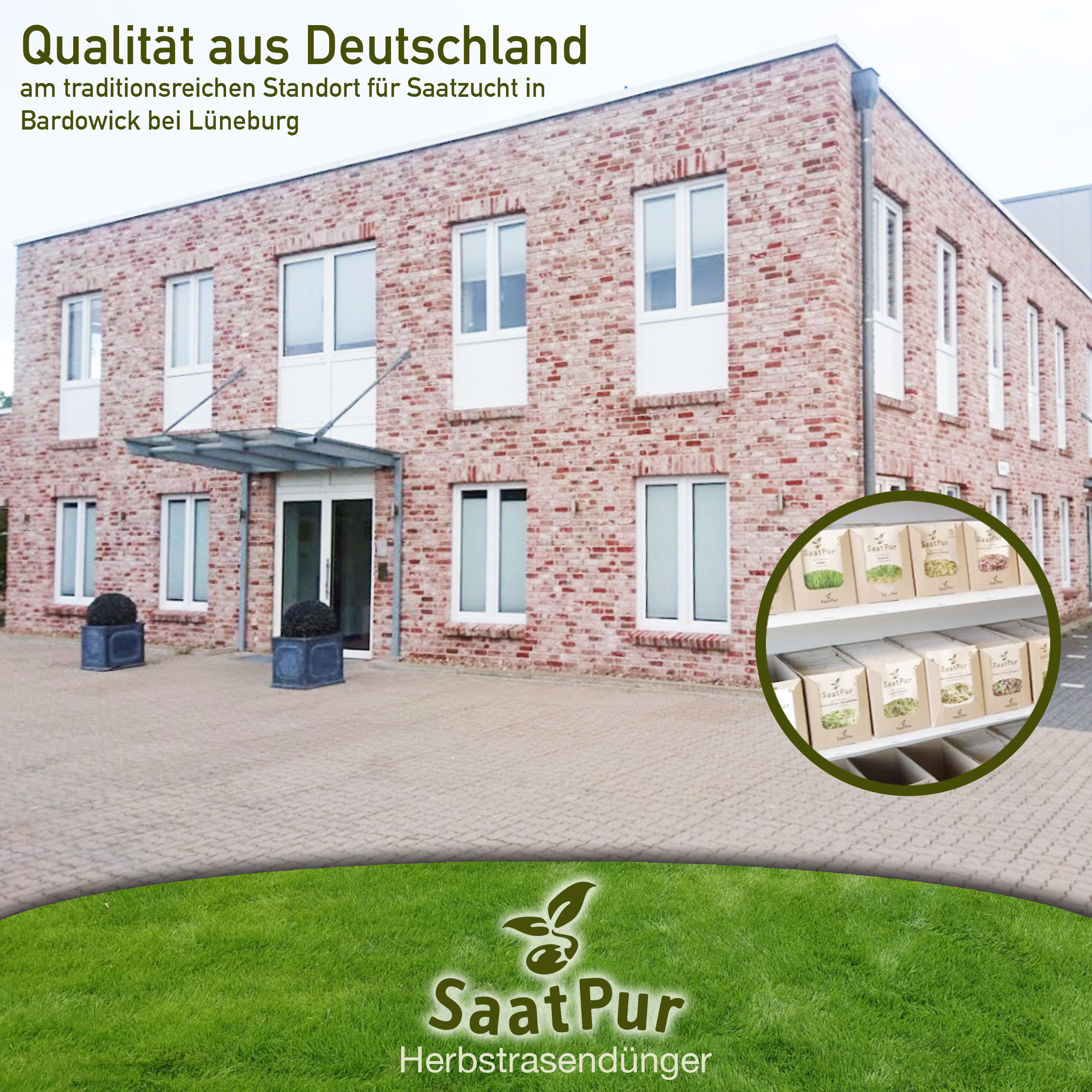 25kg Rasendünger Herbst für einen Kräftigen, Winterfesten, Gesunden Rasen - NPK Dünger