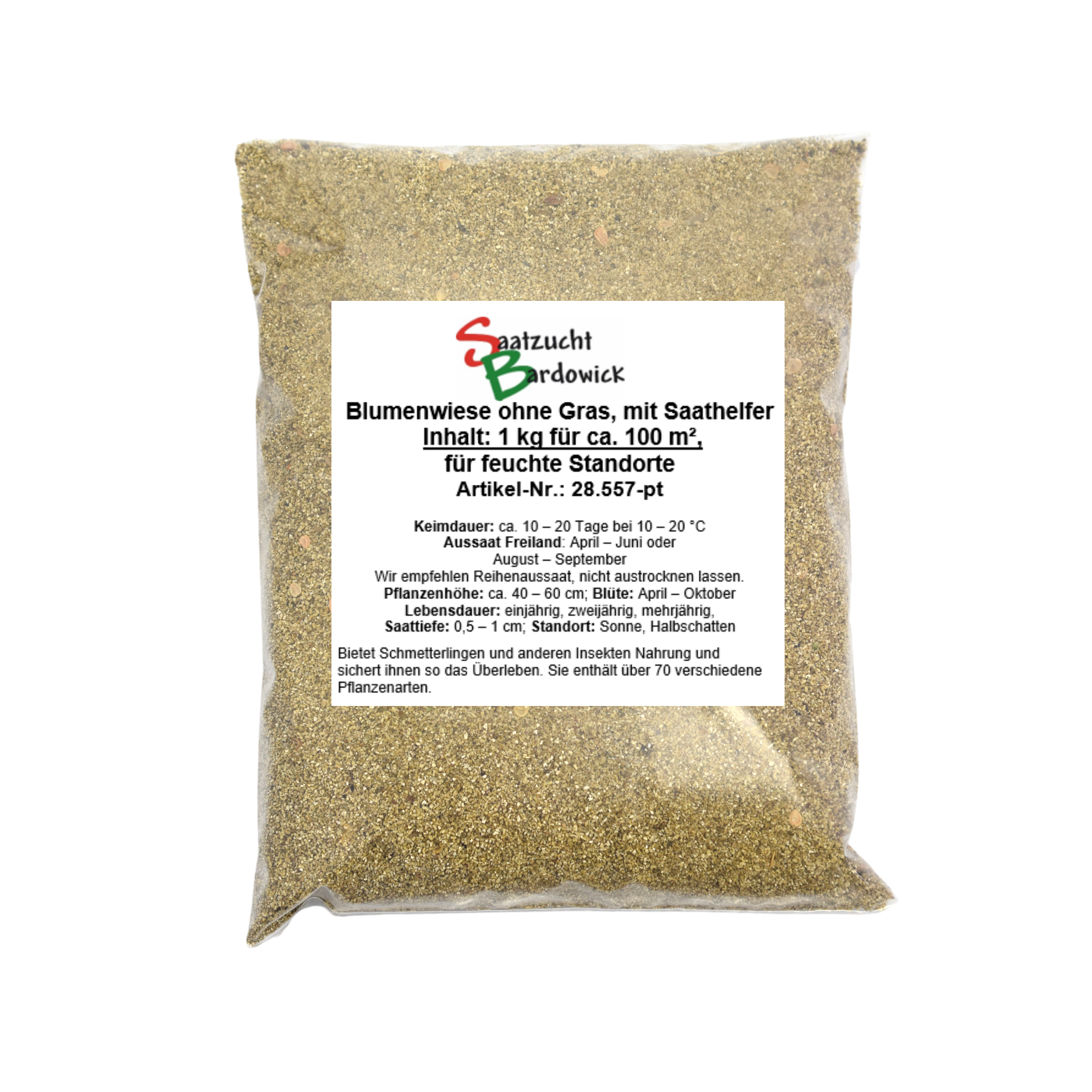 Blumenwiese (ohne Gras, mit Saathelfer) – für feuchte Standorte