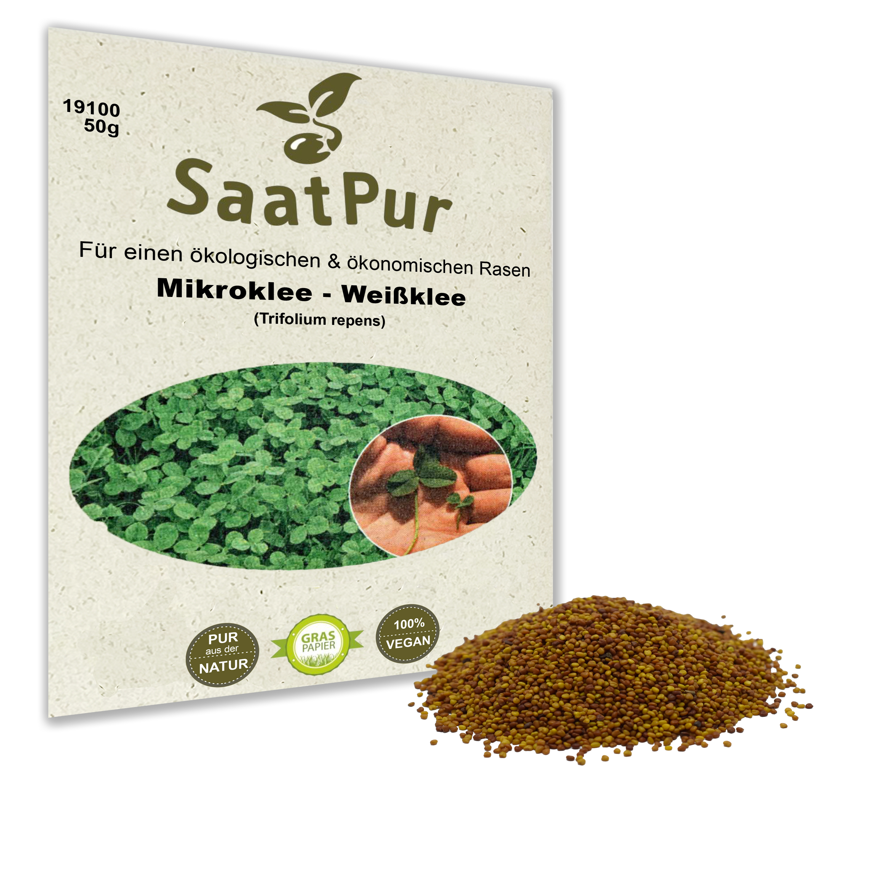 Saatgut Mikroklee, 50 g  Naturrasen Euromic Rasenklee für ca. 25 m²