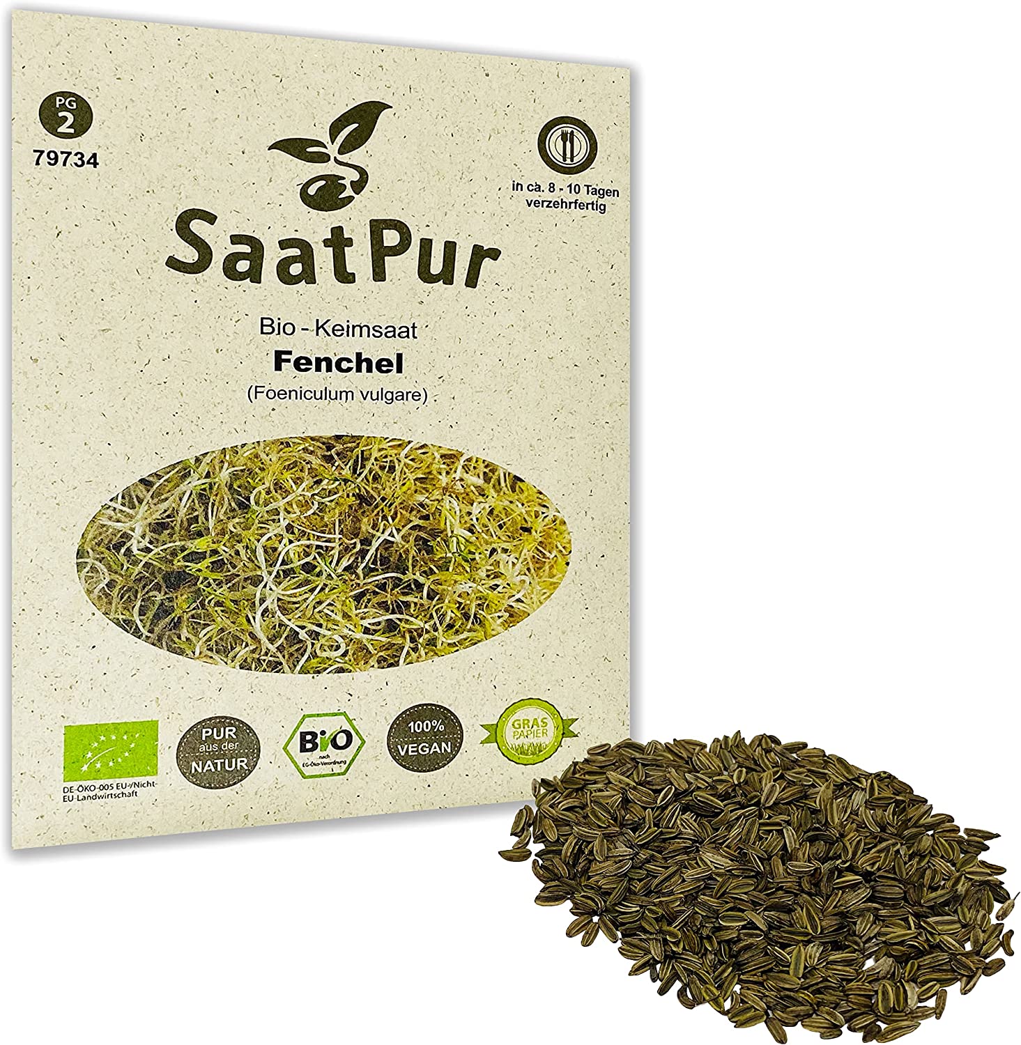 BIO Keimsprossen Fenchel Keimsaat Mikrogrün 10g