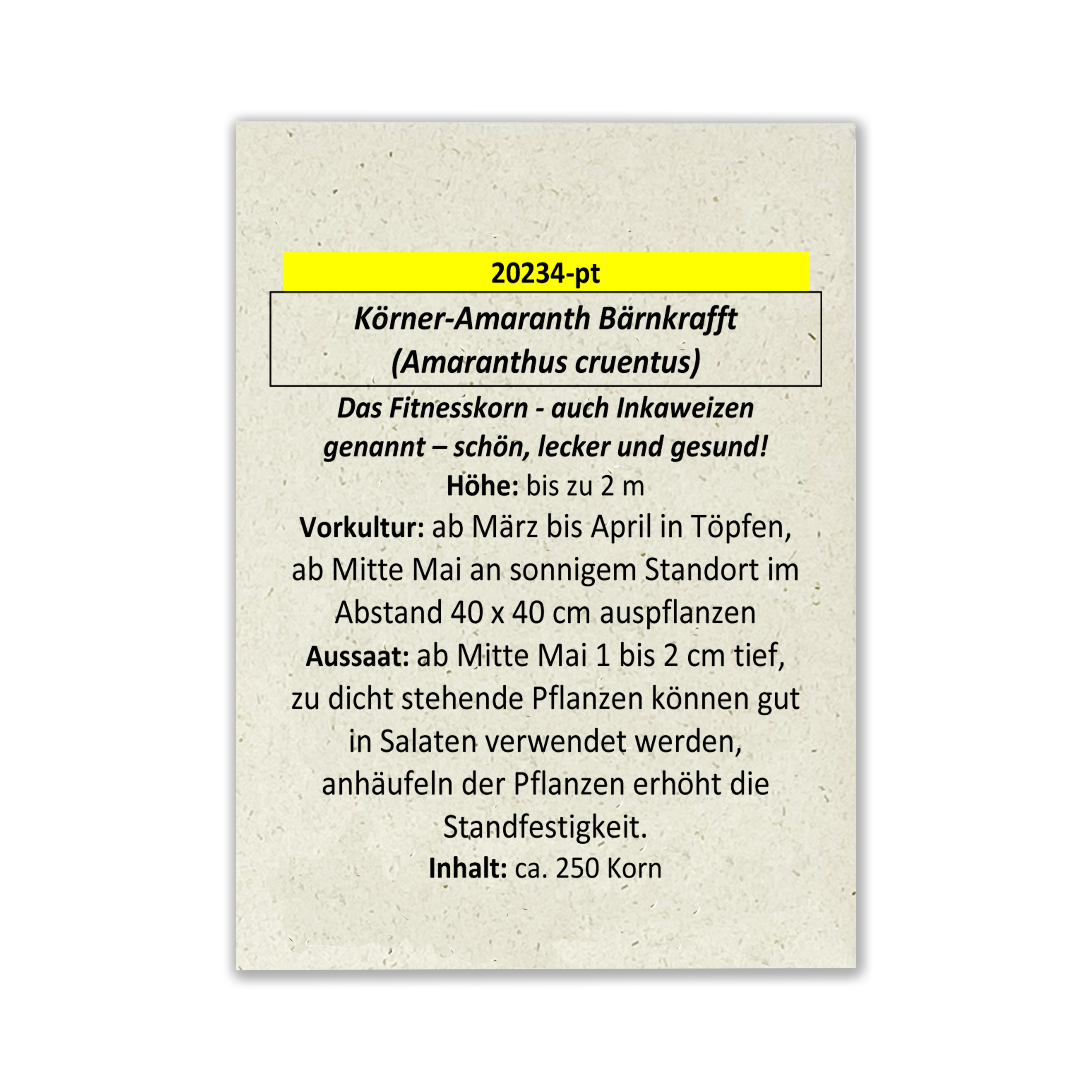 Saatzucht Bardowick Körner Amaranth Bärnkrafft (Amaranthus cruentus) ca. 250 Korn