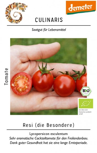 Cocktailtomate Resi aromatische rote Tomate - Bio Saatgut - Bio Samen