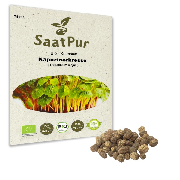 BIO Keimsprossen Kapuzinerkresse Keimsaat Microgreens