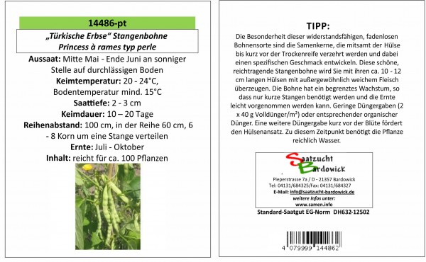 Stangenbohne Türkische Erbse