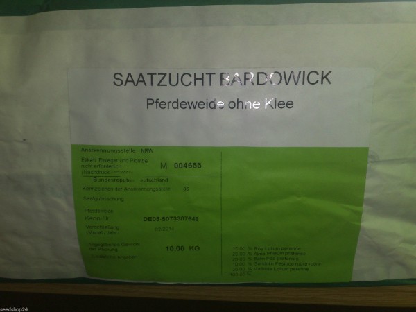 Pferdeweide ohne Klee 10Kg für ca. 3.000m² ( 3,89 €/Kg )