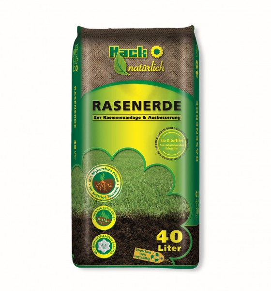 Bio Rasenerde für Rasenneuanlagen und Ausbesserung Torffrei 40 Ltr.