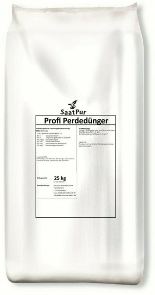 SaatPur® 25kg Profi Weidendünger Pferdeweide Wiesen Koppel Pferdewiese Weide Paddock