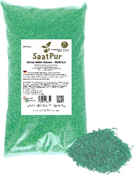 SaatPur® Klima Aktiv Rasenmischung Nachsaat Lückenlos gegen Moos 2,5kg